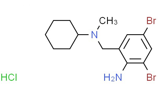Molecular structure of Bromhexine hydrochloride Molecular structure of Bromhexine hydrochloride